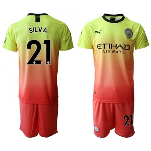 Manchester City Dres Silva 21 Dječji Treći 2019/20 Kratkih Rukava Manchester City Dres Silva 21 Dječji Treći 2019/20 Kratkih Rukava